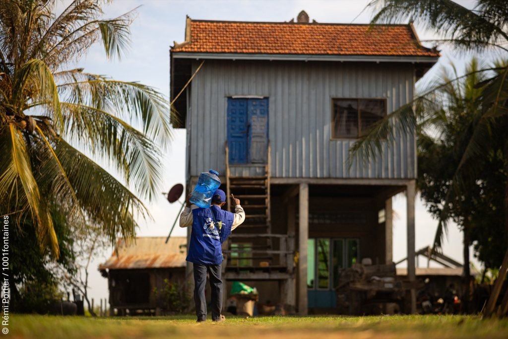 A local water operator carrying safe drinking water
